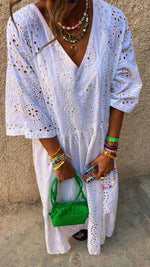 Pretty in White Paisley Dress