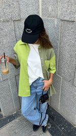 Lime Colorblock County Overshirt