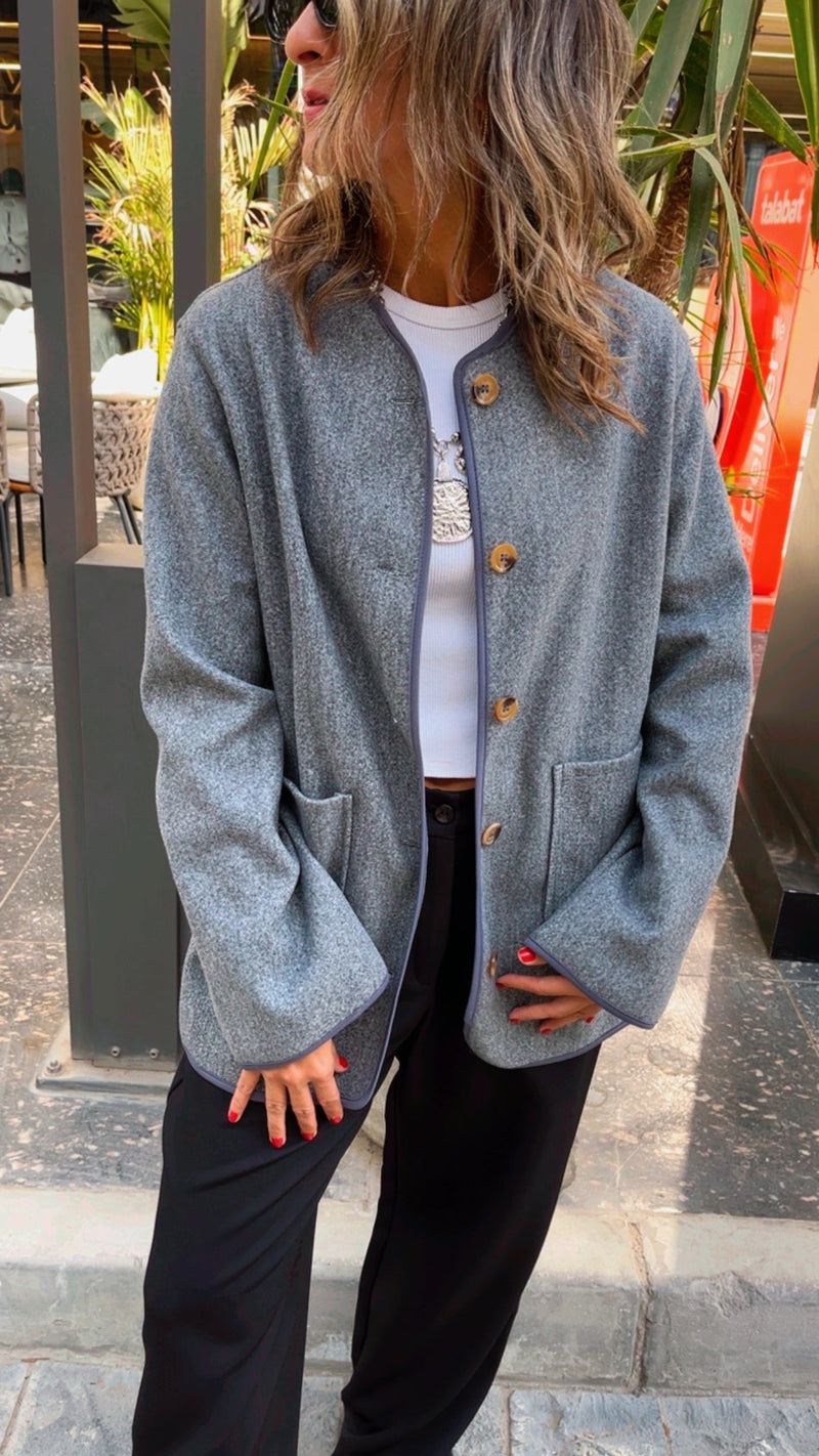 Grey Cozy Lightweight Jacket