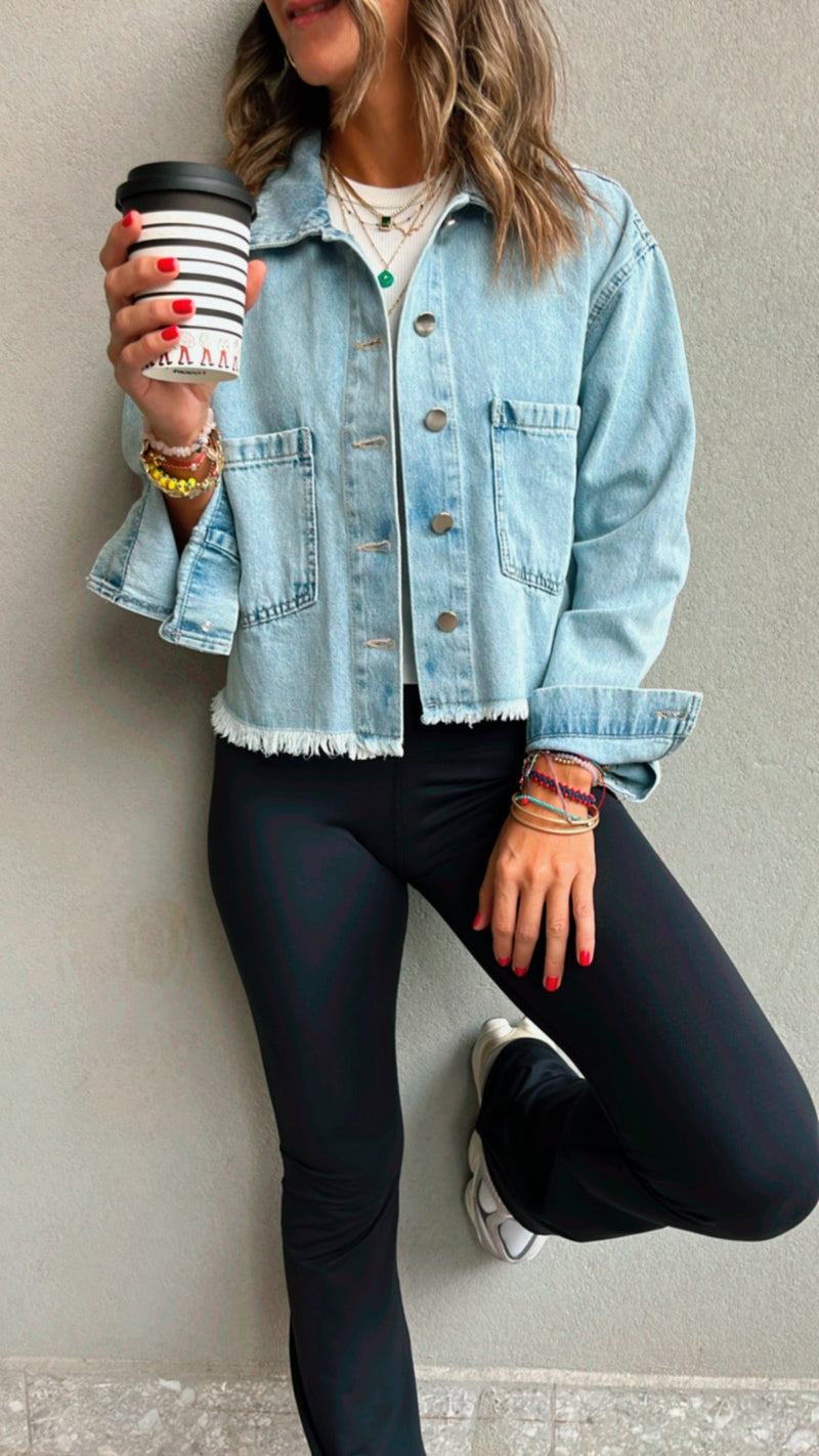 Undone Cropped Denim Jacket