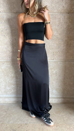 Black Satin Gothic Skirt