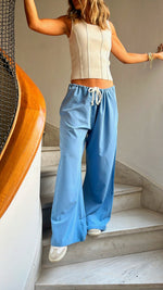 Baby Blue Rope Tie Pants