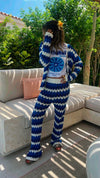 Blue Giving Waves Crochet Set