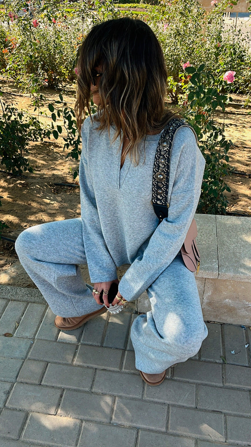 Grey Collard Up Set