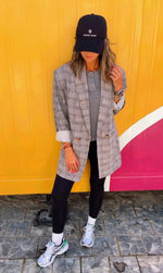 Grey Girl Boss Retro Oversize Blazer