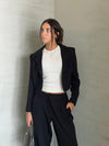 Black She’s a Boss Cropped Blazer