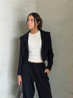 Black She’s a Boss Cropped Blazer