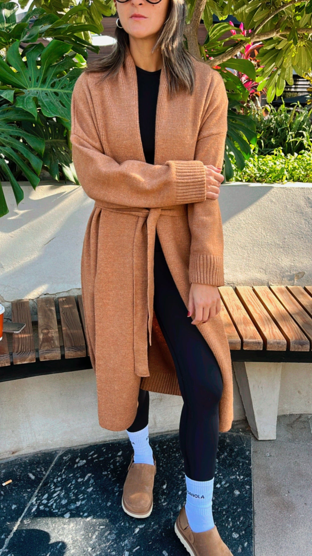 PREORDER Camel Knitted Maxi Cardigan