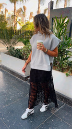 Black Frillu Lace Skirt