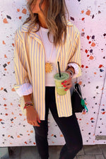 Matilda Yellow Striped Button Up Shirt