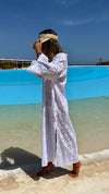 White Anglaise Me Beach Coverup