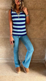 Blue Striped Tank Top