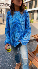 Blue Premium Handmade Oversize Pullover