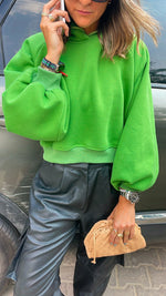 Green Exaggerated Hoodie