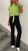 Lime Middle Bow Tee