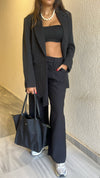 black Belted Pants