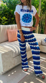 Blue Giving Waves Crochet Set