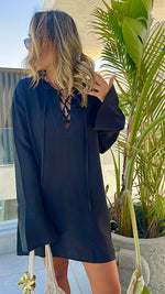 Black Tie Up Summer Tunic