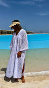 White Anglaise Me Beach Coverup