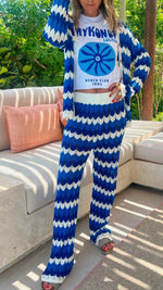 Blue Giving Waves Crochet Set