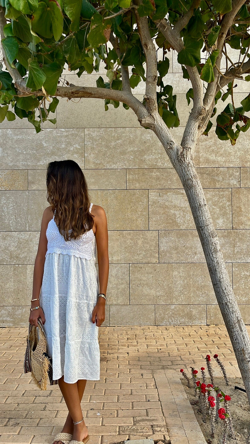 White Lace Like Summery Dress