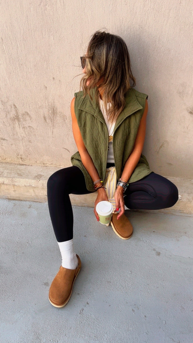 Olive Chloe Quilted Vest