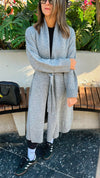 PREORDER Grey Knitted Maxi Cardigan