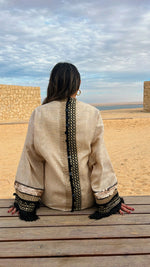 Desert Embellished Linen Kimono