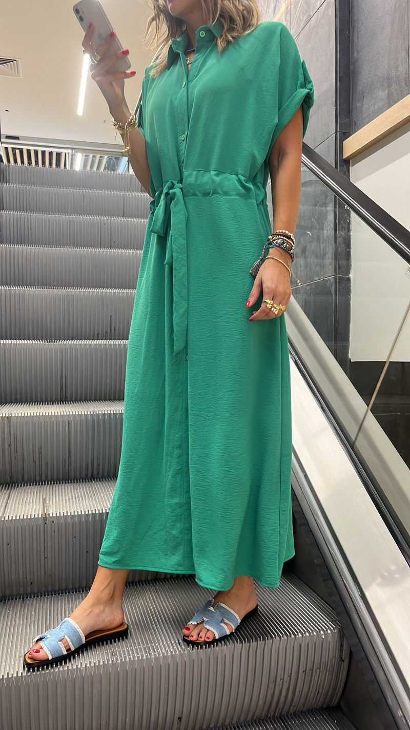 Green Knot City Dress