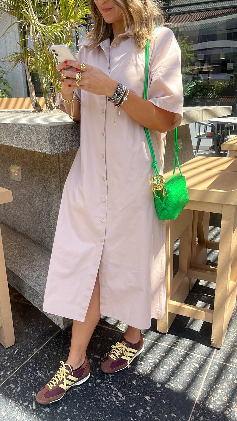 Beige T-shirt Shirt Dress