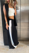 Black Side Stripe Down Pants