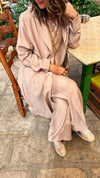 Beige 3 Piece Kimono Set