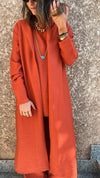 Rust 3 Piece Kimono Set