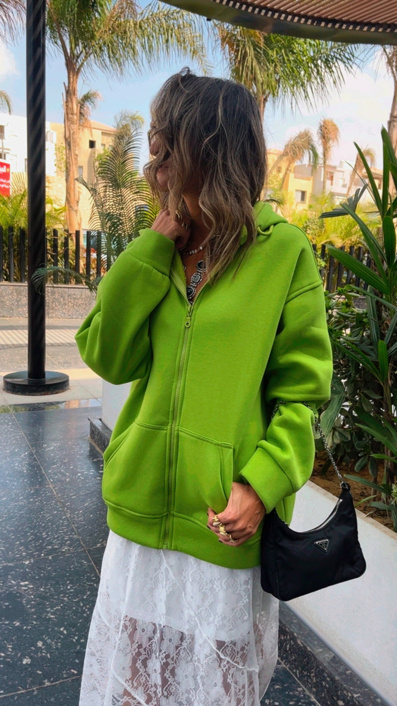 Lime Daily Zip Up