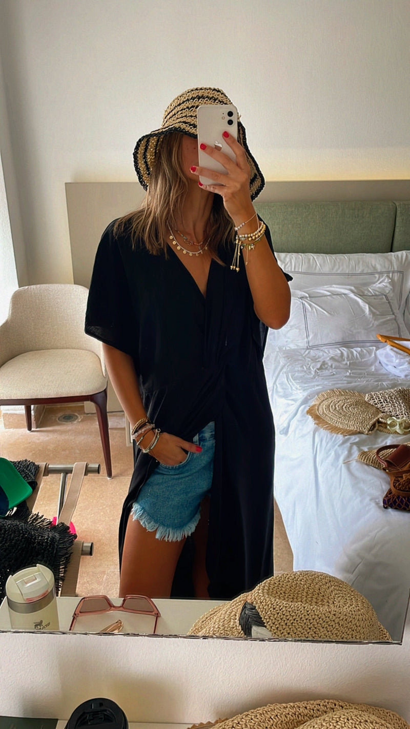 Black Summer Knot Coverup