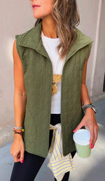 Olive Chloe Quilted Vest