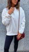 White Sleeve Pocket Hoodie