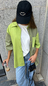 Lime Colorblock County Overshirt