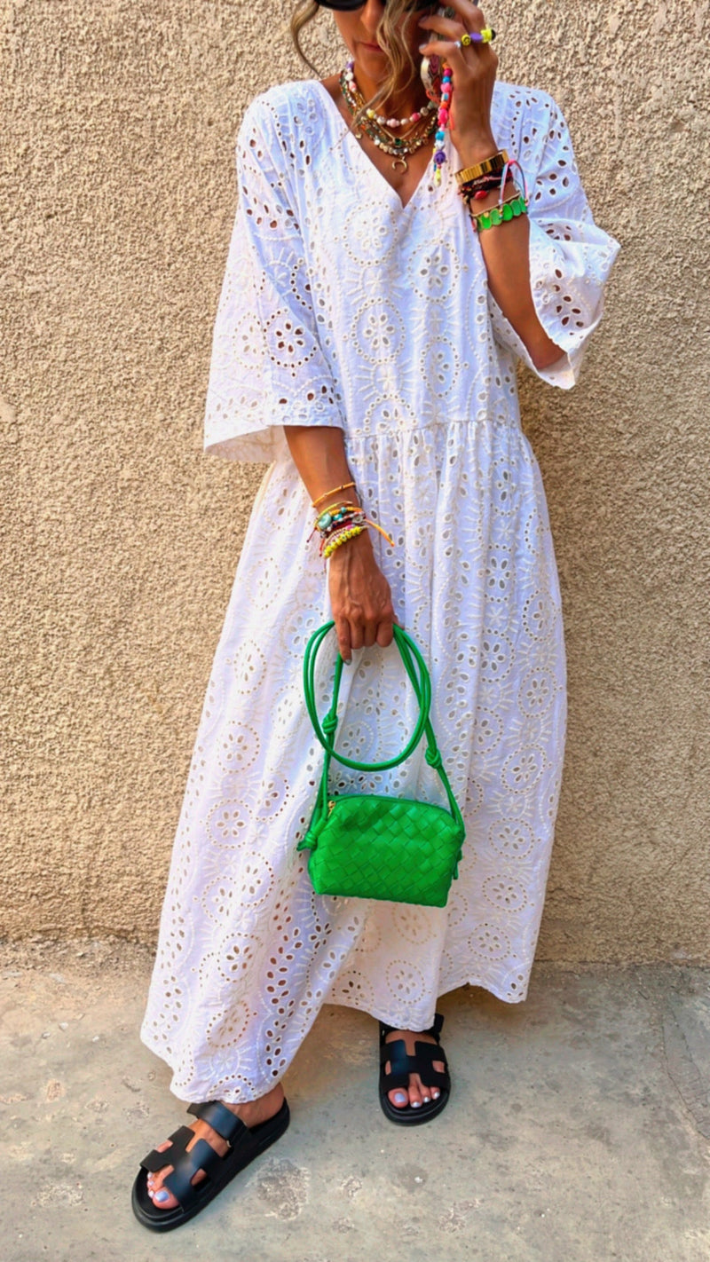 Pretty in White Paisley Dress