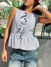 Grey Sunshine Bows Top