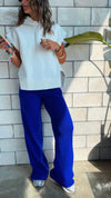 Blue Knit Pants