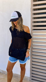 Black Warm Morning Crochet Top