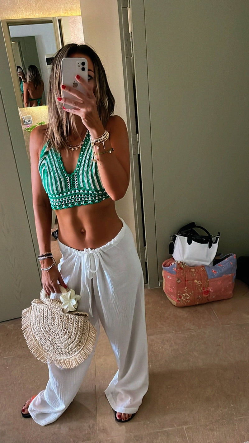 White Sunny Dayz Beach Pants