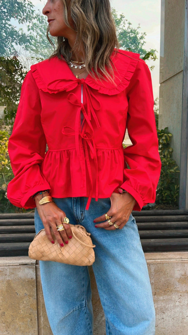 Red Cottage Bow Shirt