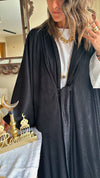 Black Longline Knot Kimono