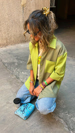 Lime Colorblock County Overshirt