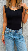 Black Long Corset Top