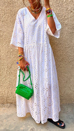 Pretty in White Paisley Dress