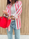 Red Candy Striper Shirt