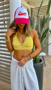 Yellow Mini Handmade Crochet Halter